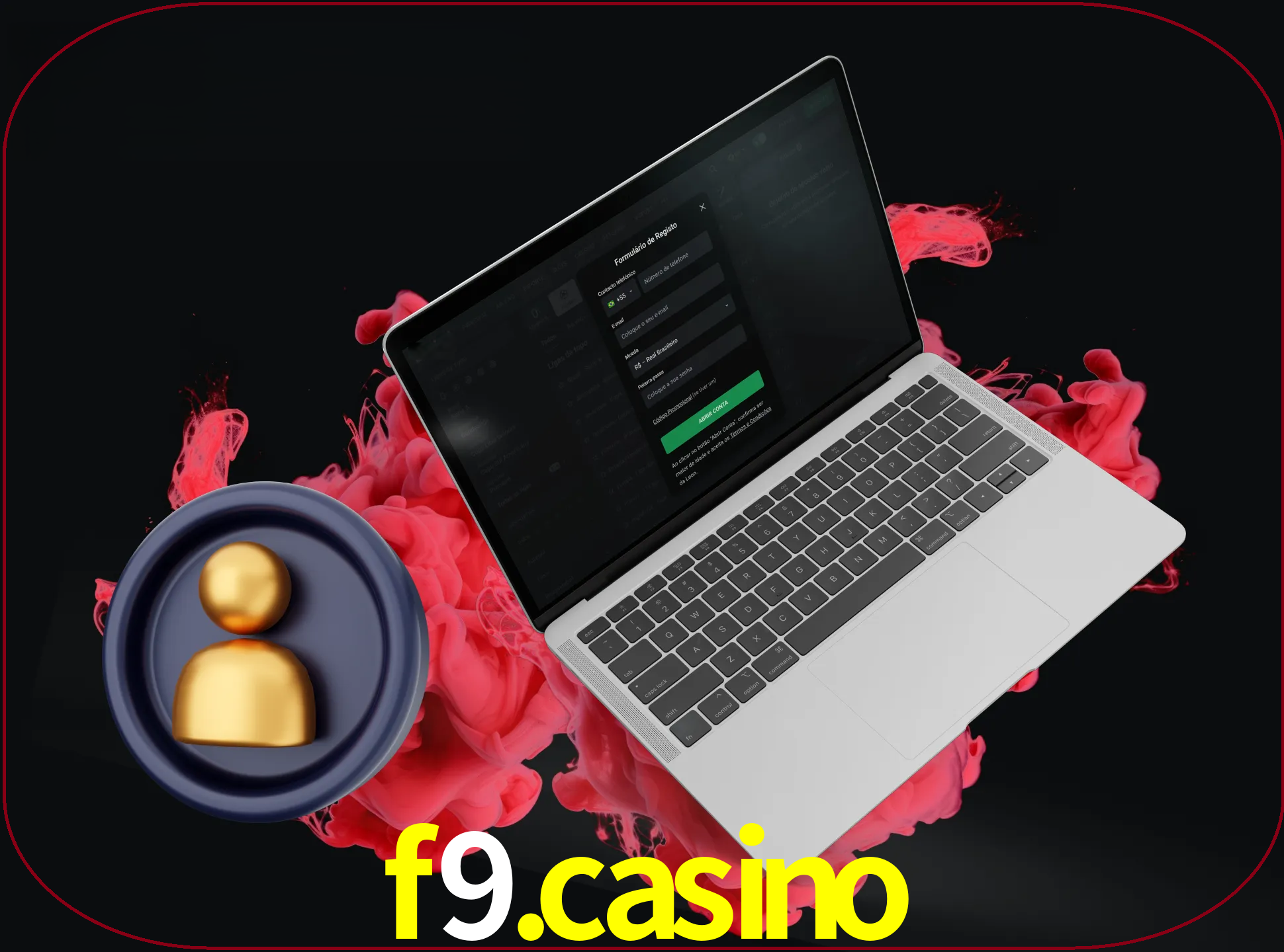 No cabeçalho do site F9.CASINO, clique no botão que o levará a um formulário especial onde terá de introduzir as suas informações actuais.