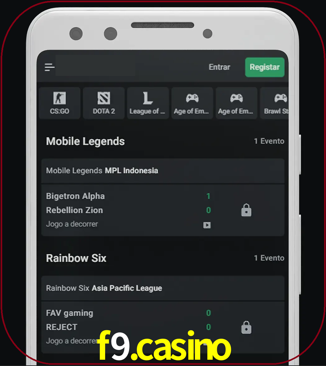 Esportes permitem apostar nos maiores torneios.