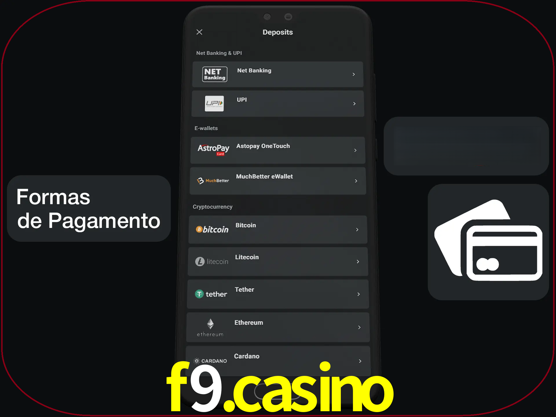 Escolha a forma de pagamento de sua preferência.