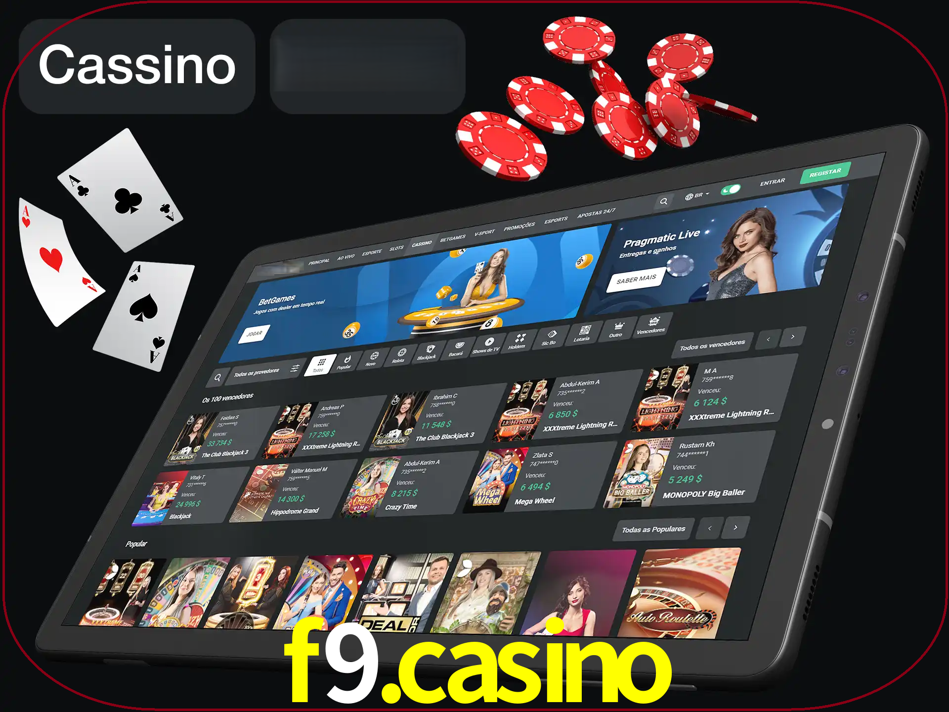 Jogue vários jogos de cassino em nosso cassino.
