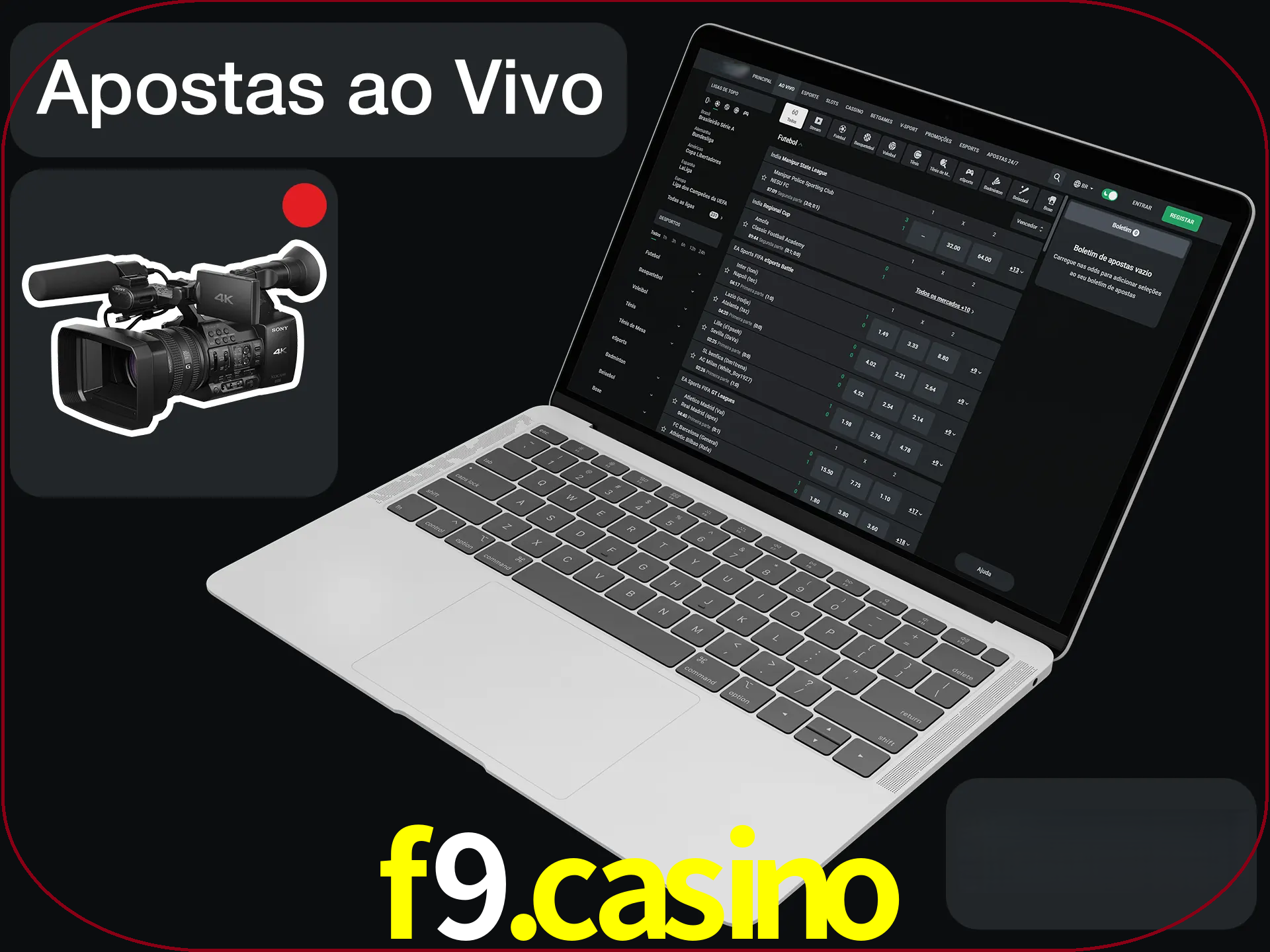 Aposte em formato ao vivo em nosso site.