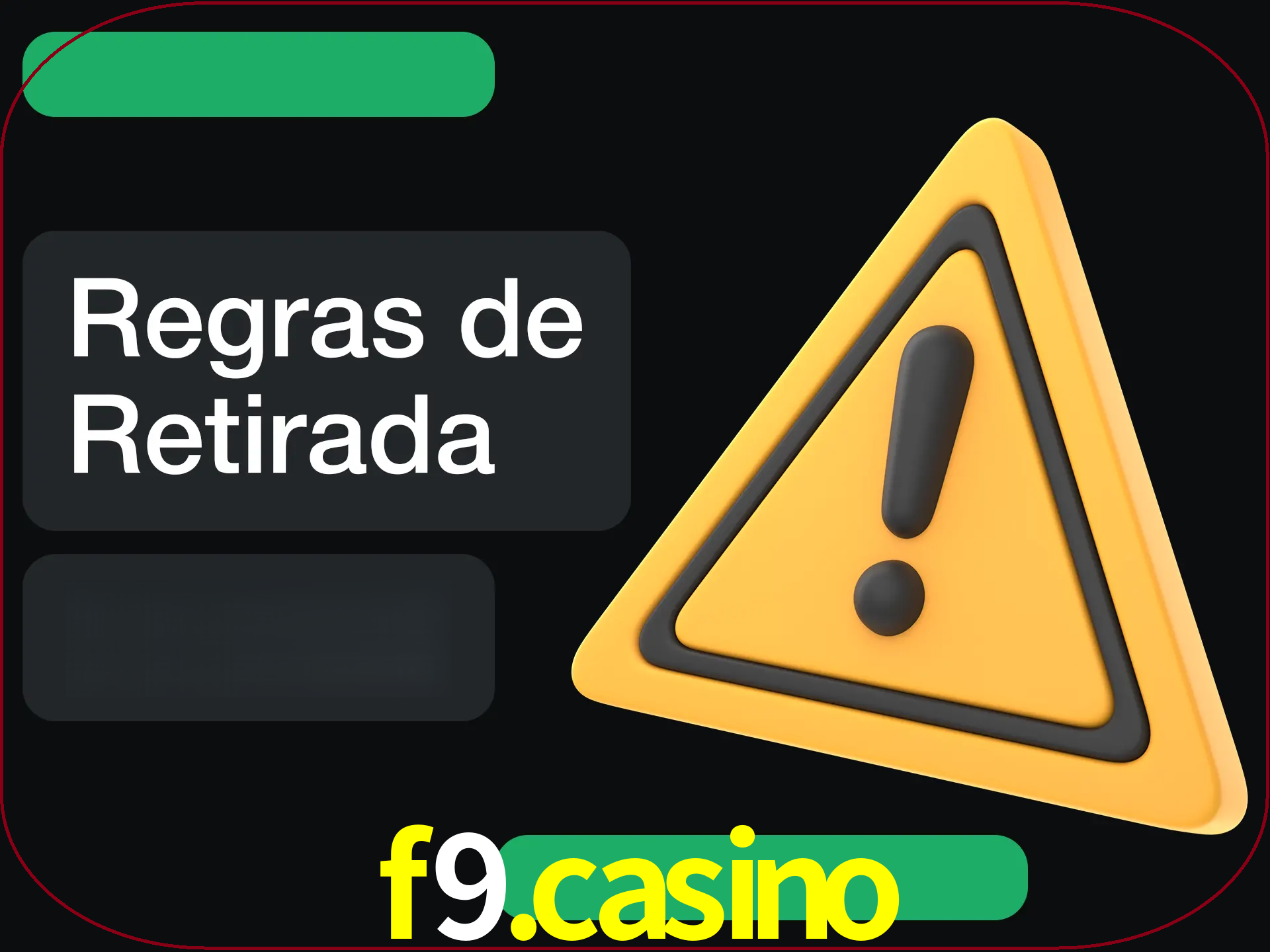 Leia as regras antes de fazer primeiro comdawal.